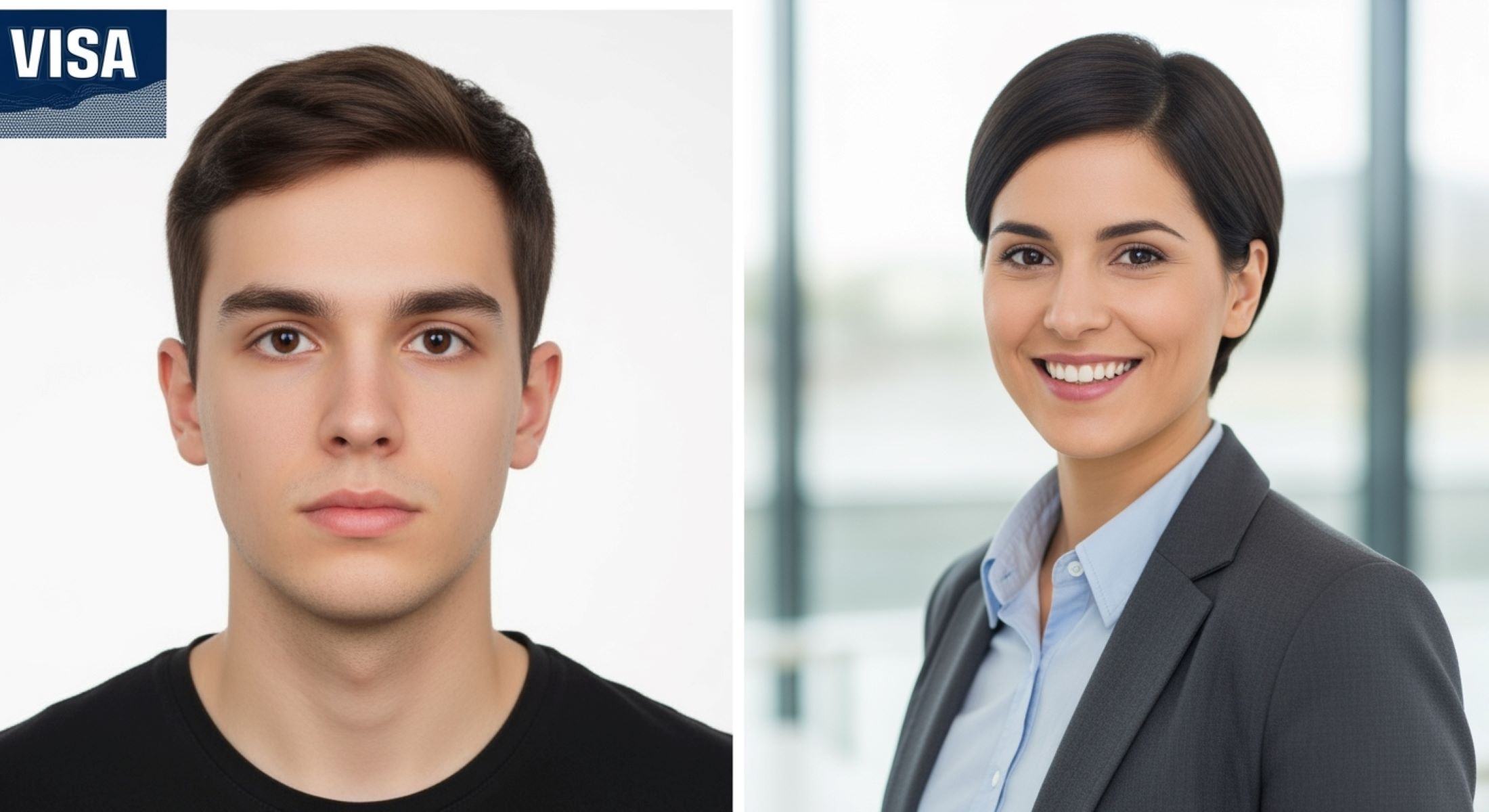 How a visa photo differs from a work-related document photo